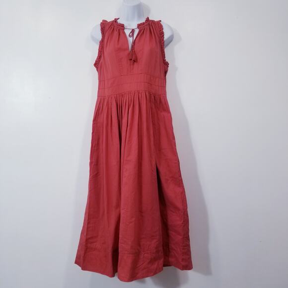 Ulla Johnson Tassels  Midi Dress with Pockets - Picture 2 of 13